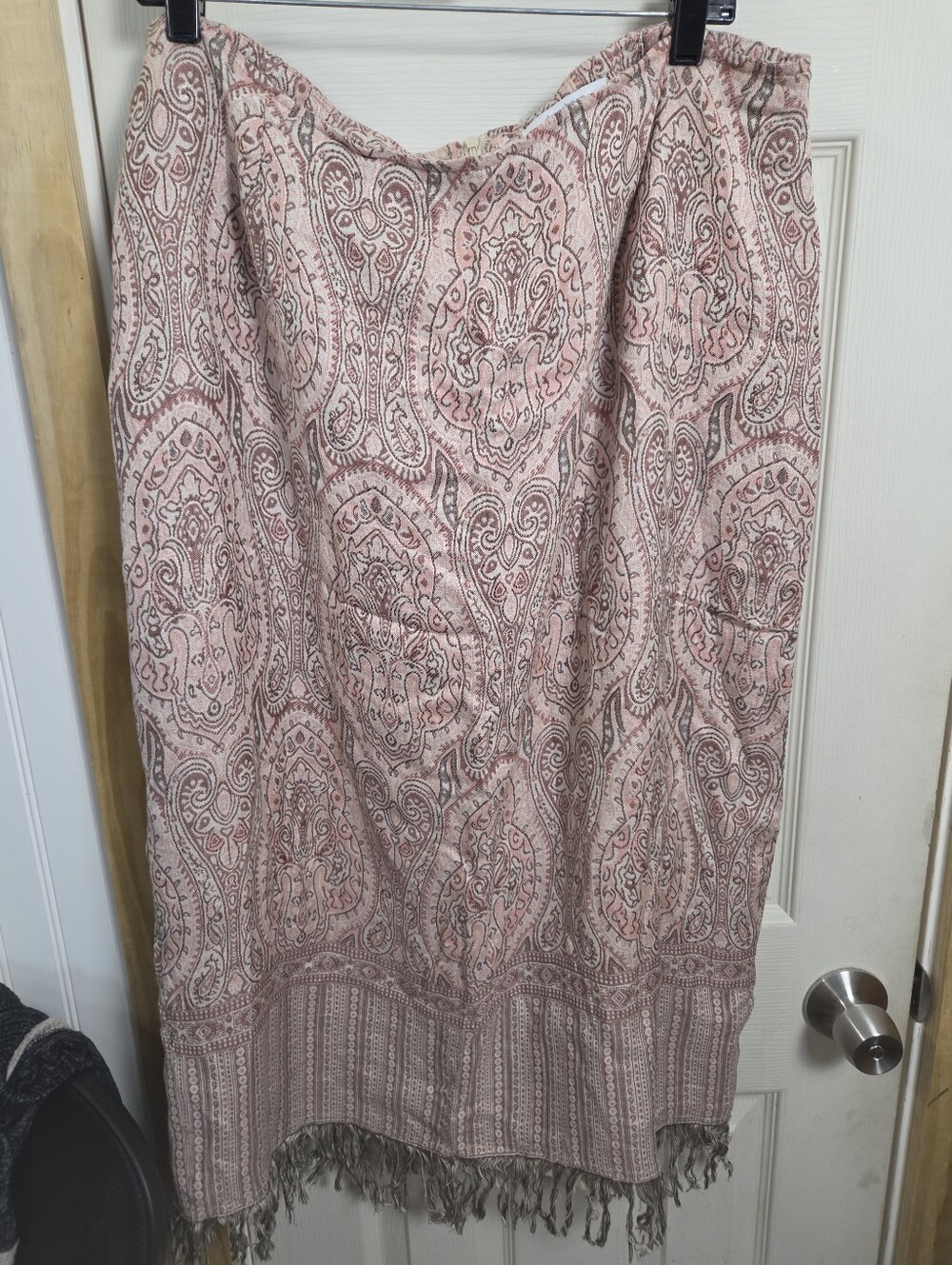 Boho Paisley Lined Fringe Skirt #0394